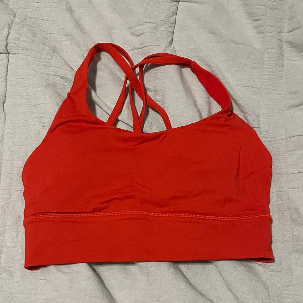 lululemon athletica Red Strappy Sports Bra